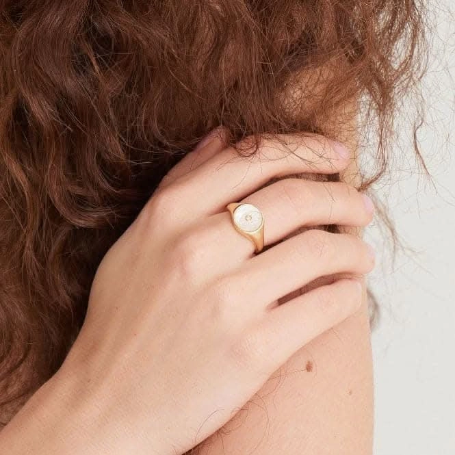 Eclipse Emblem Gold Adjustable Ring R030-03G