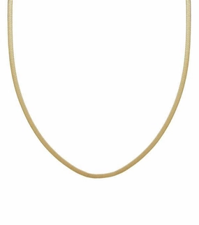 Edblad -  Herringbone 80cm Gold Plated Chain