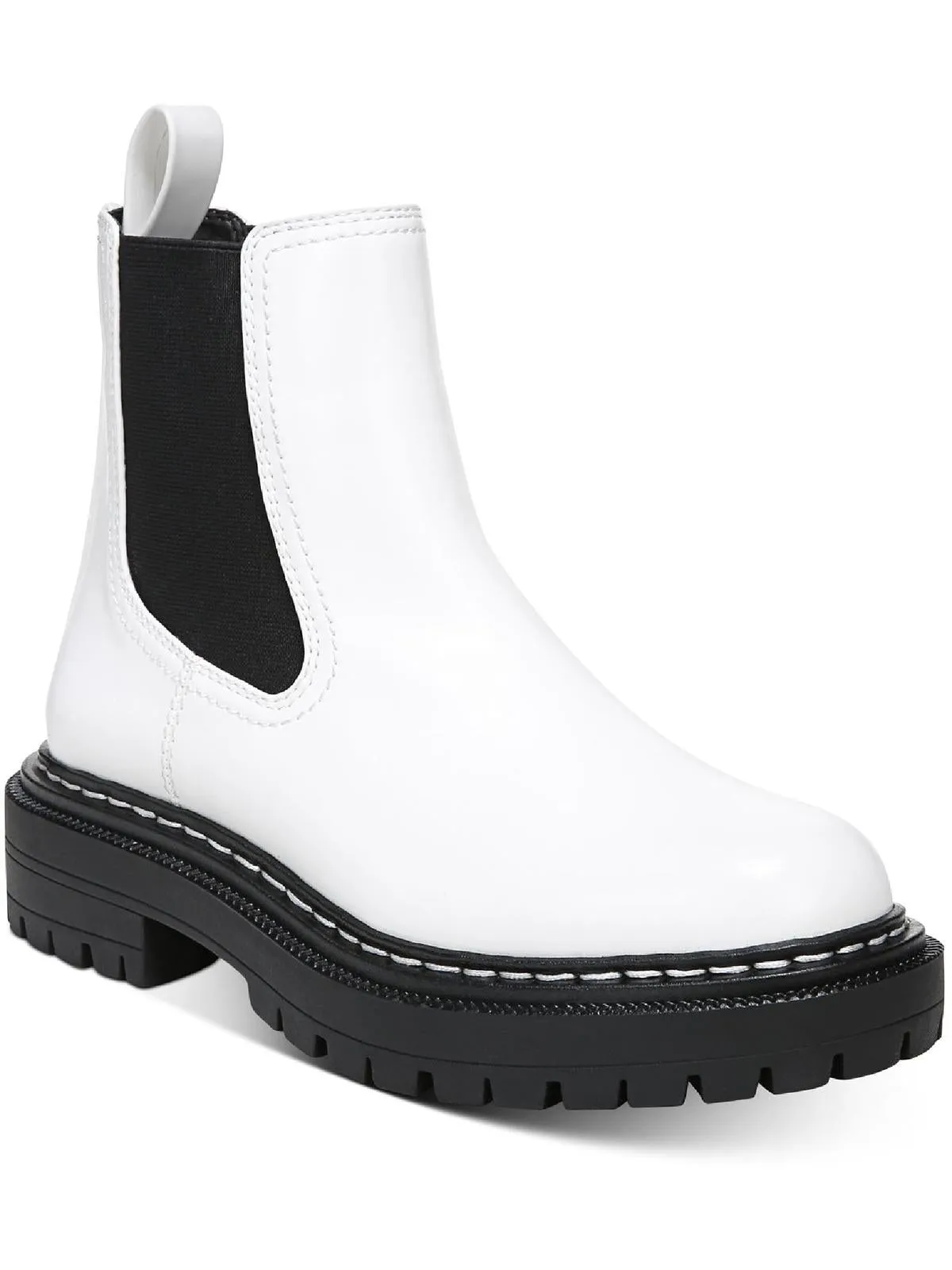 Effie Womens Faux Leather Round Toe Chelsea Boots