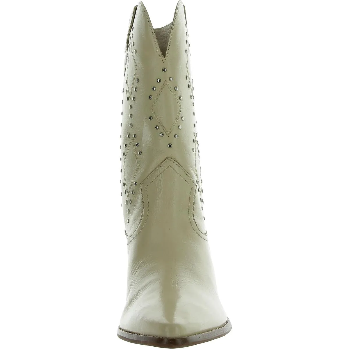El Paso Womens Leather Studded Cowboy, Western Boots