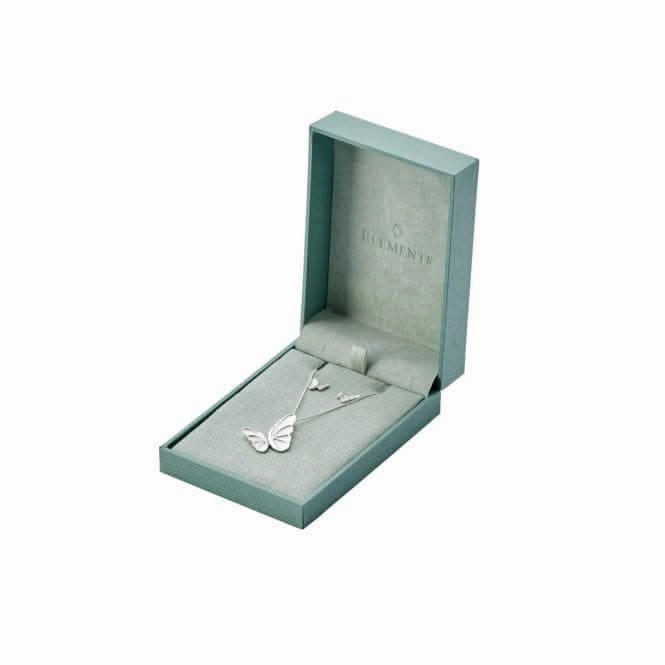 Elements Silver Twisted Pendant With Pearl And CZ P3452WZ364N724