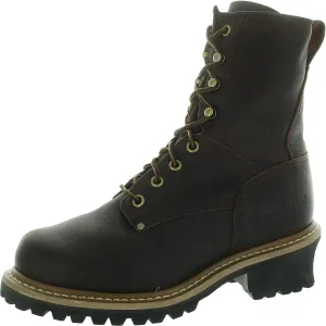 ELM 8" LOGGER Womens Cushioned Footbed Leather Work & Safety Boots