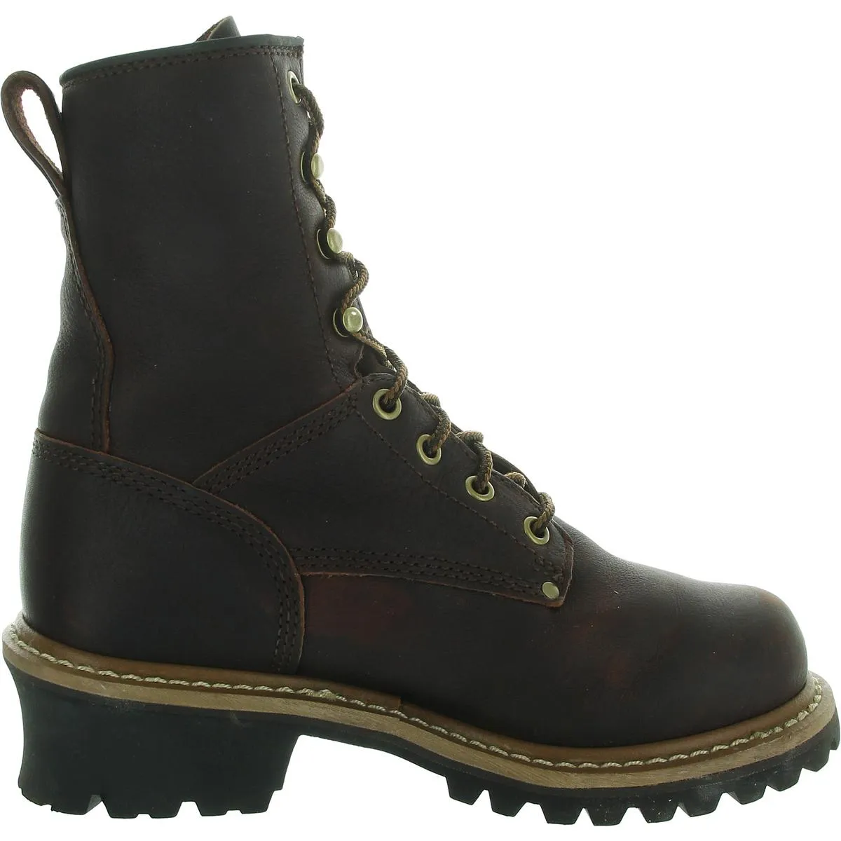 ELM 8" LOGGER Womens Cushioned Footbed Leather Work & Safety Boots