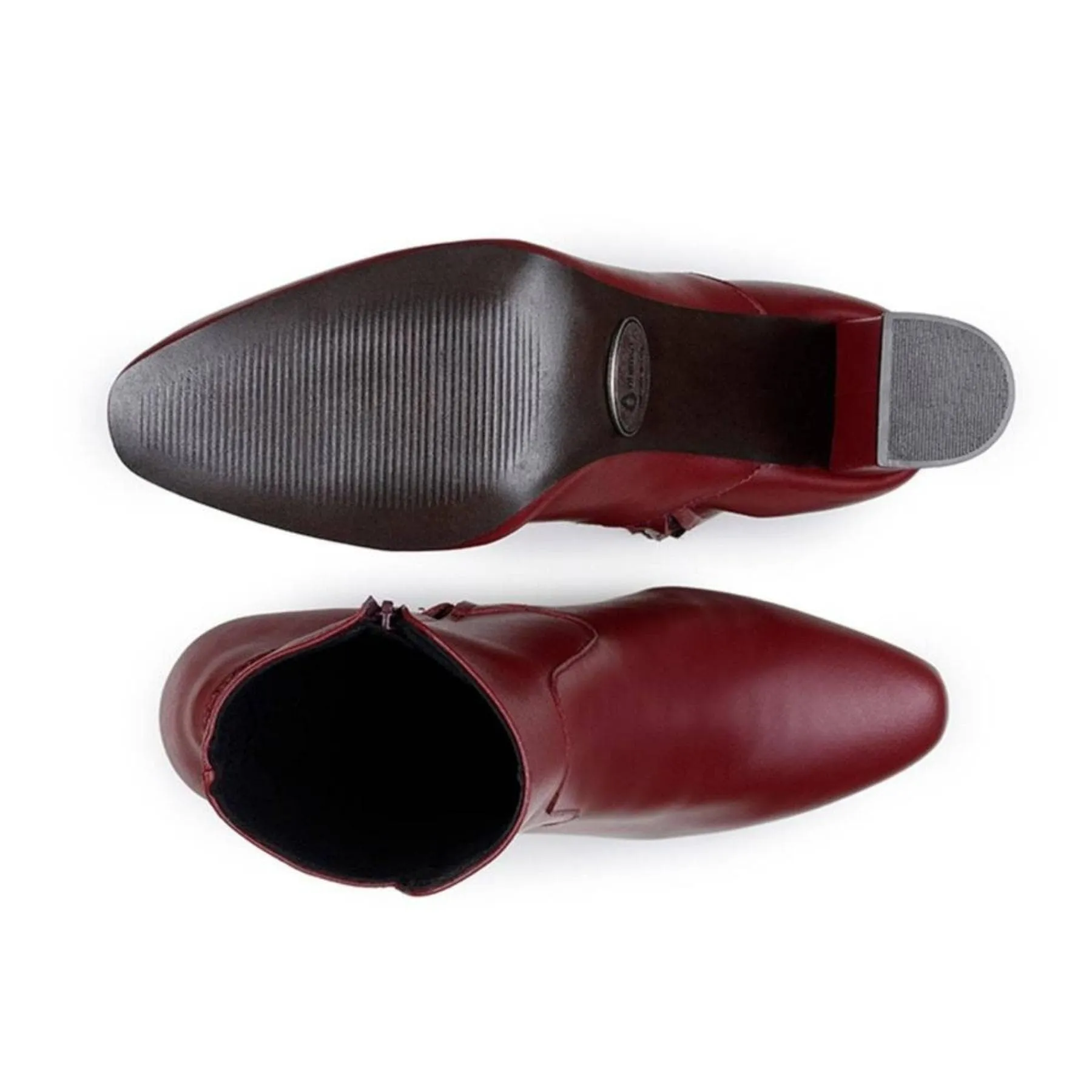 'Elza Women's High-Heeled Vegan Boot by Ahimsa - Burgundy