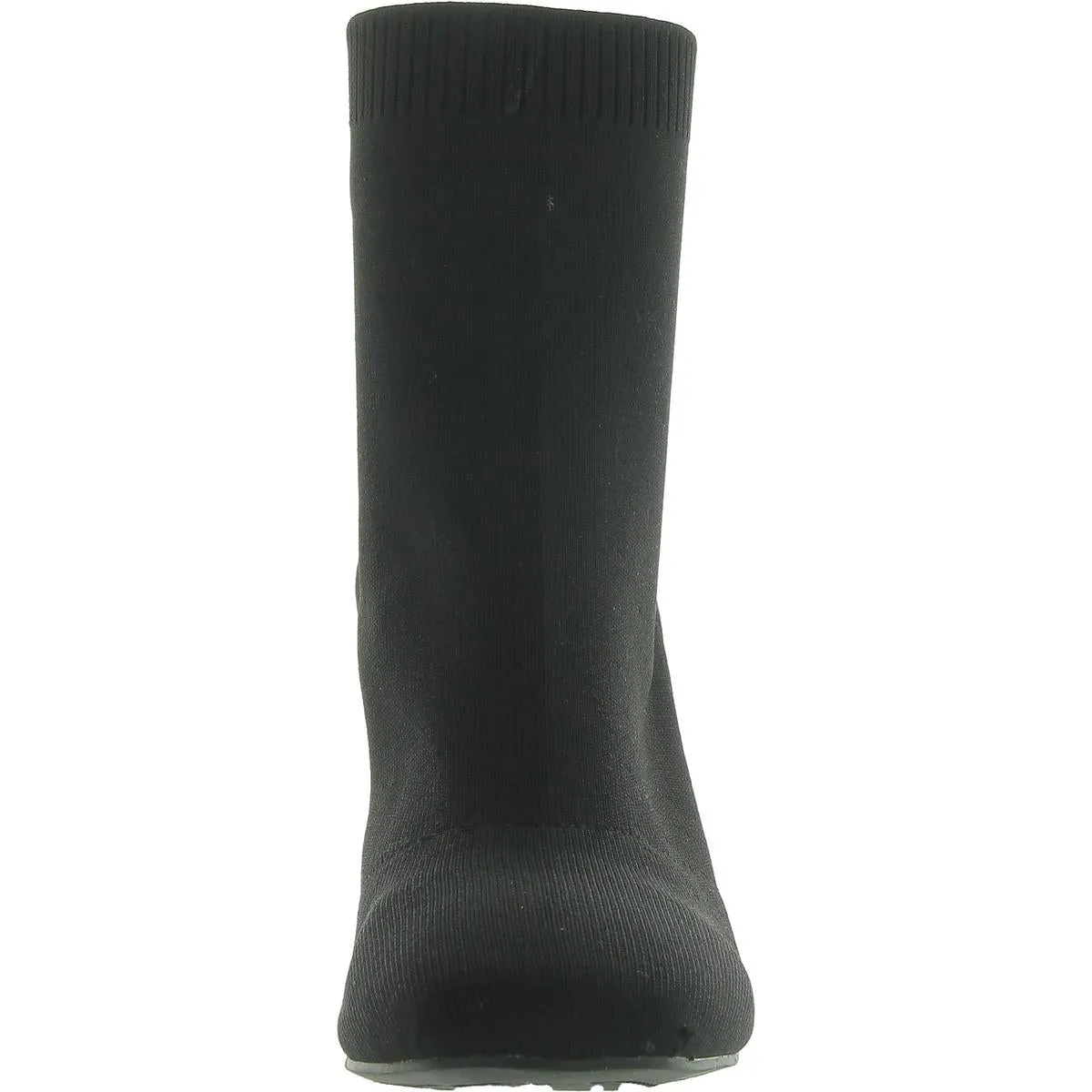 Erica Womens Knit Block Heel Ankle Boots