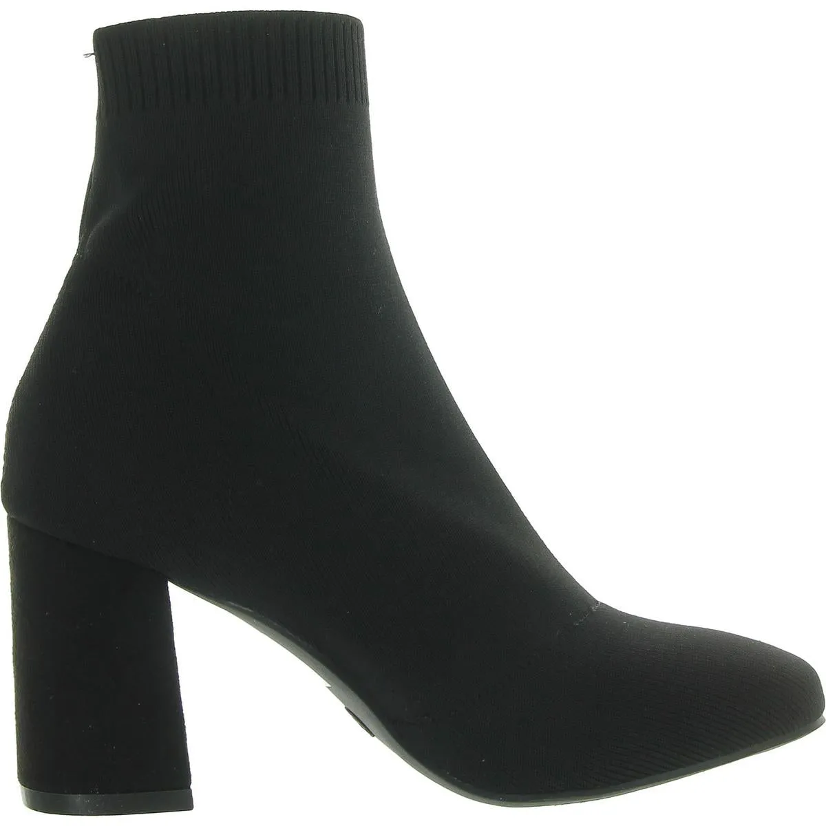 Erica Womens Knit Block Heel Ankle Boots