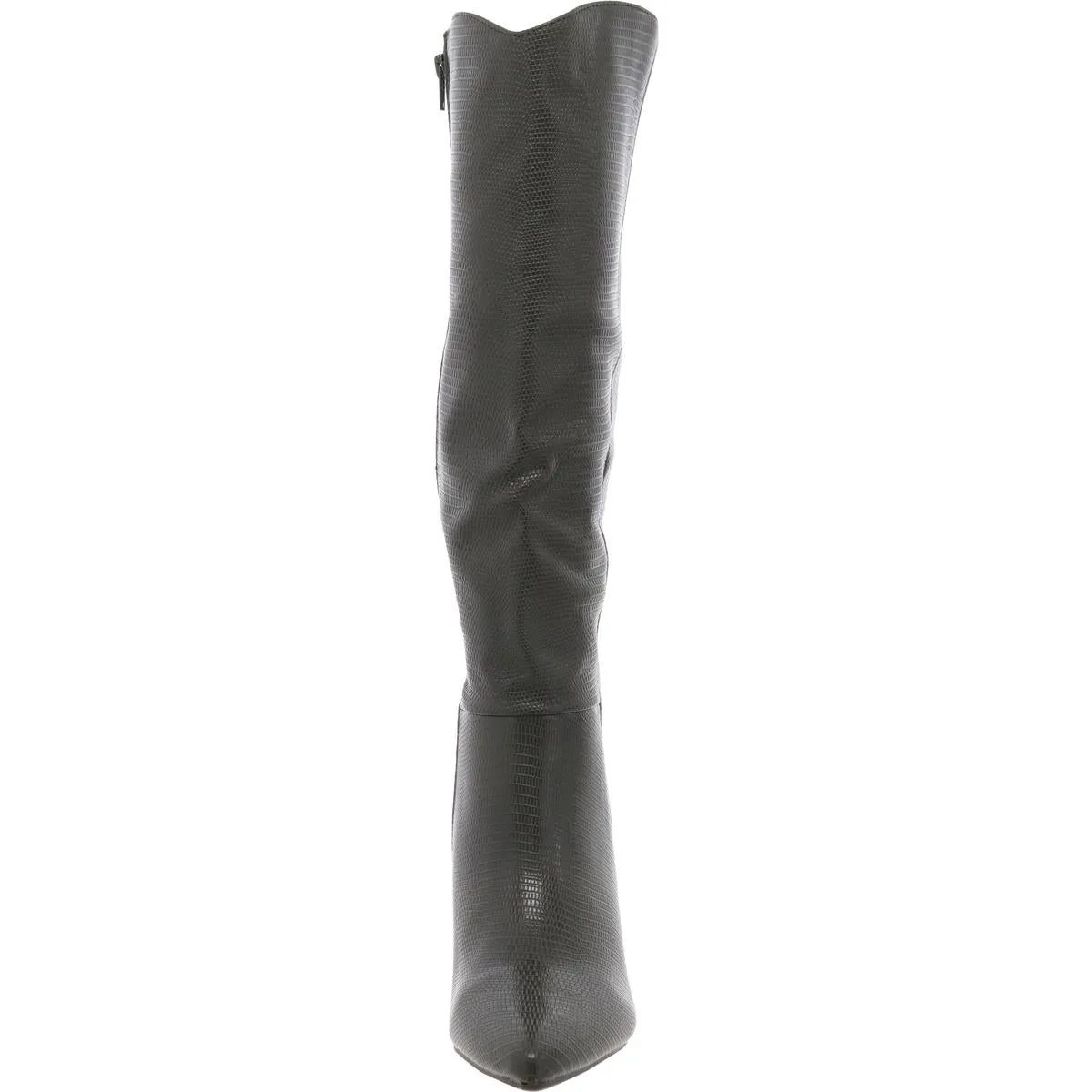 Estrella Womens Solid Faux Leather Knee-High Boots