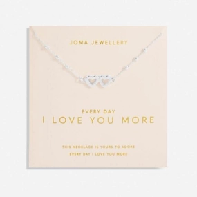 Every Day I Love You More Silver Plated 46cm   5cm Necklace 6741
