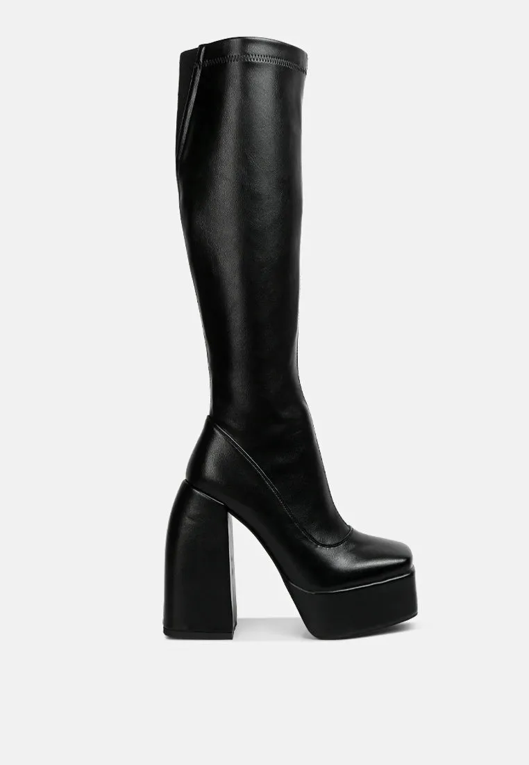 fanning platform long boots