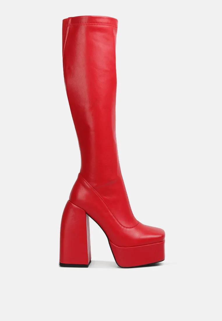 fanning platform long boots