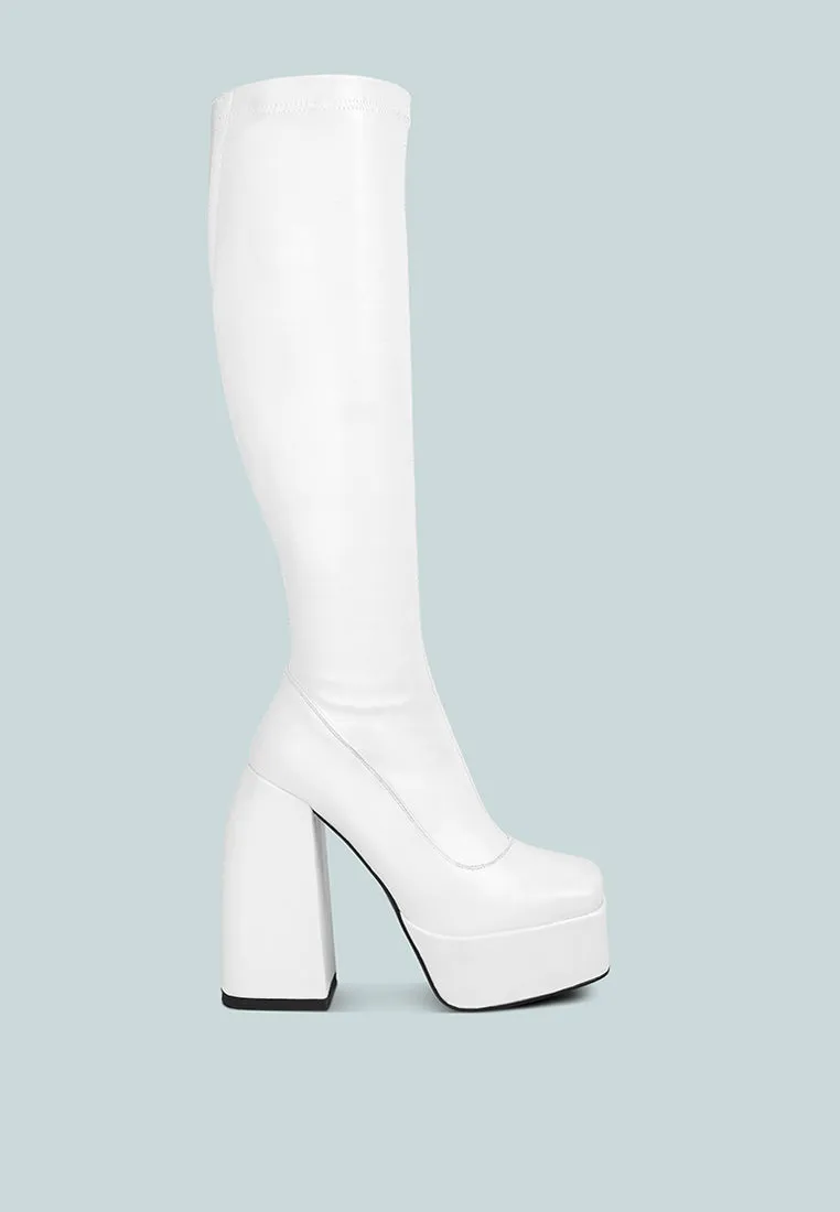 fanning platform long boots