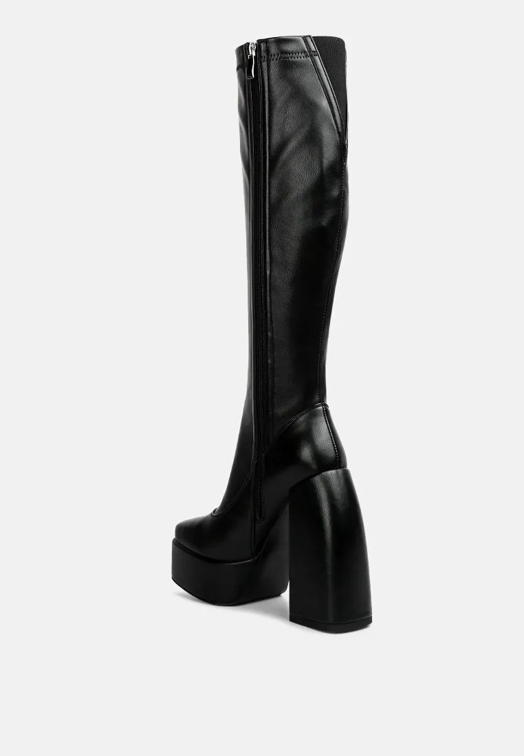 fanning platform long boots