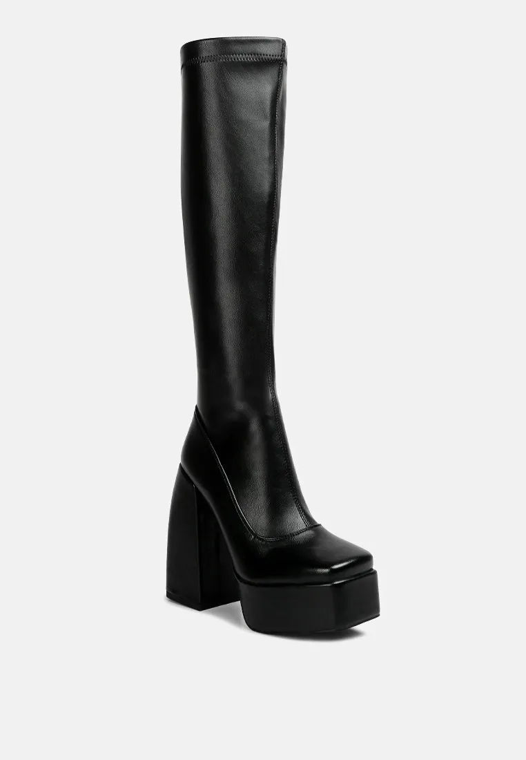 fanning platform long boots