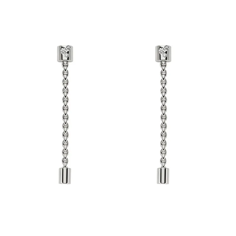 Fope Aria 18ct White Gold 0.09ct Diamond Pendant Earrings