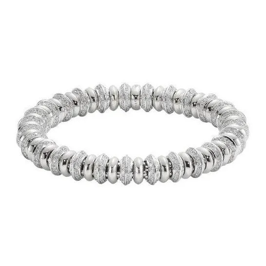 Fope Flex'it Solo 18ct White Gold 4.14ct Diamond Bracelet