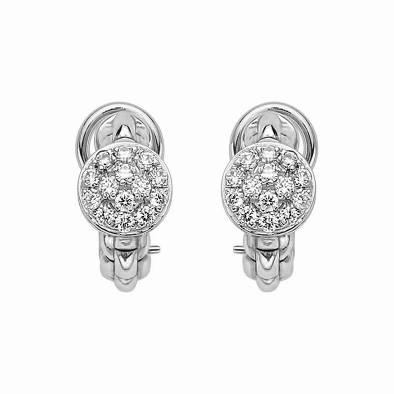 Fope Eka Tiny 18ct White Gold 0.45ct Diamond Earrings