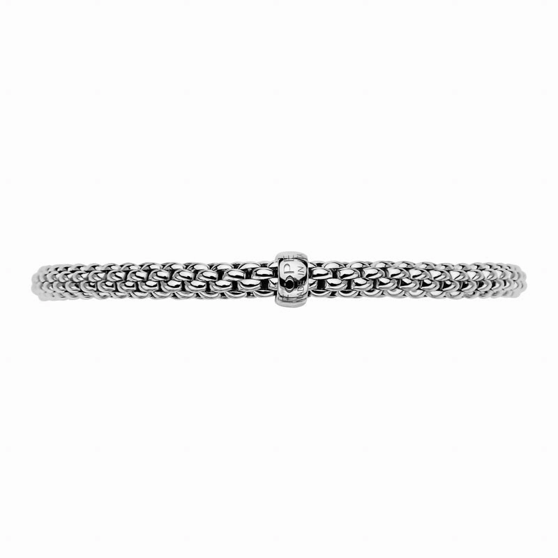 Fope Flex'it Solo 18ct White Gold Bracelet D