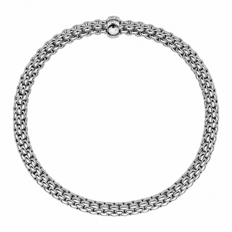Fope Flex'it Solo 18ct White Gold Bracelet D