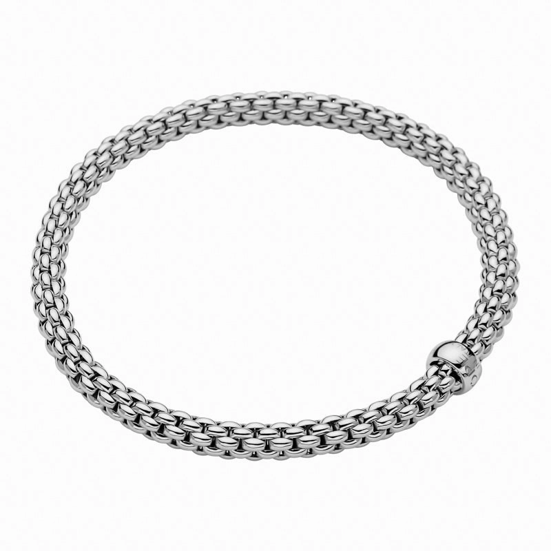 Fope Flex'it Solo 18ct White Gold Bracelet D