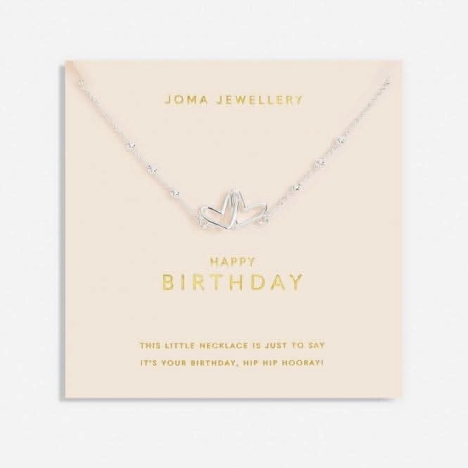 Forever Yours Happy Birthday Silver Plated 46cm   5cm Necklace 6710
