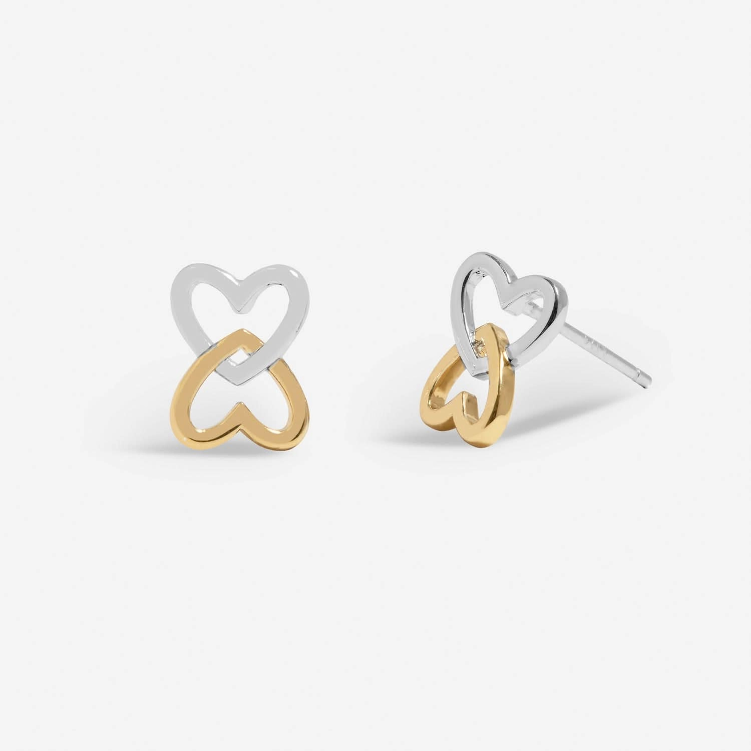 Forever Yours You Have A Heart Of Gold Silver Gold Plated Earrings 7514