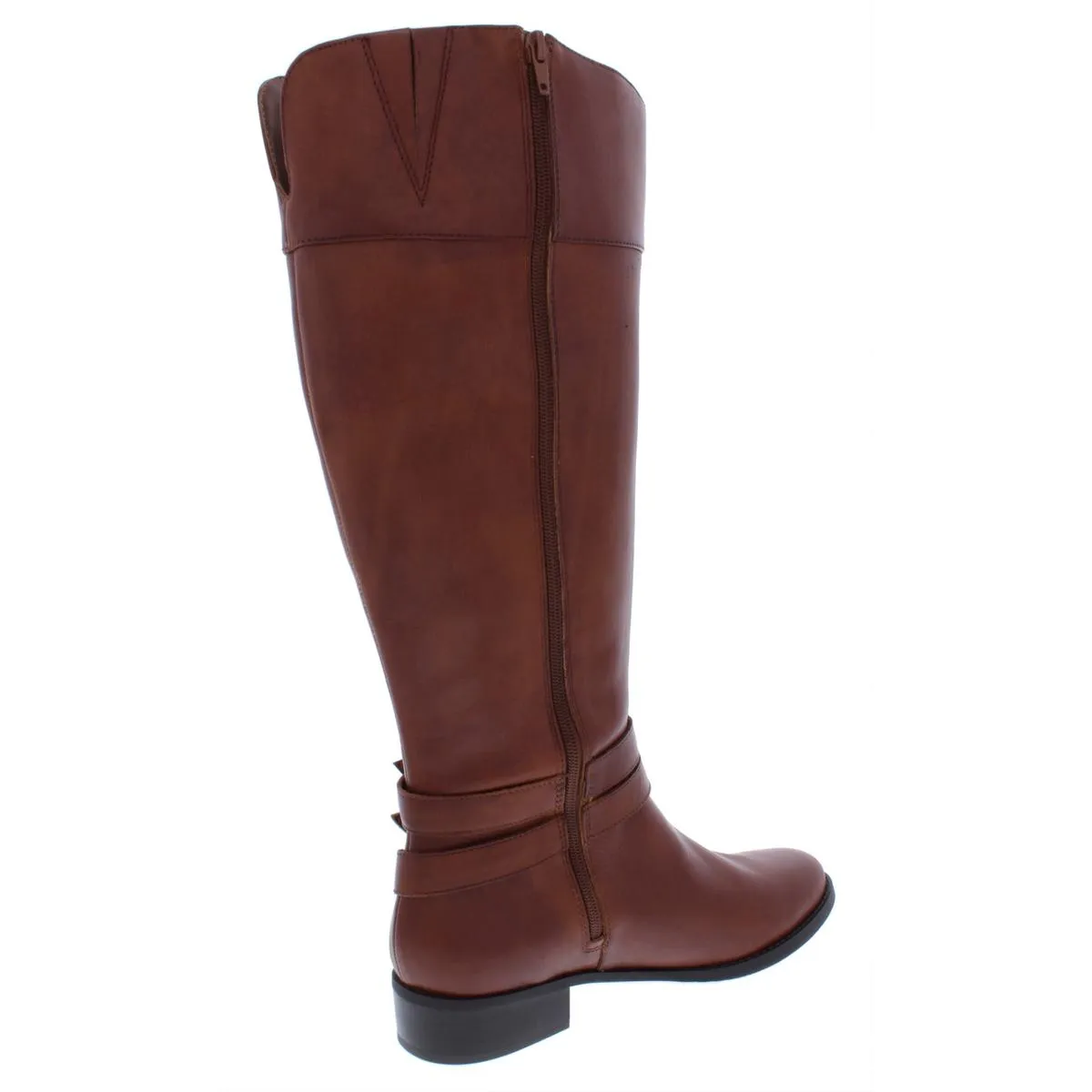 Frank II Womens Leather Wide Calf Riding Boots