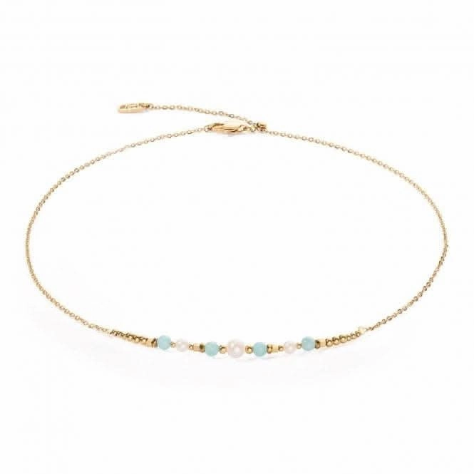 Freshwater Pearl Green Gold Necklace 1128/10-0516