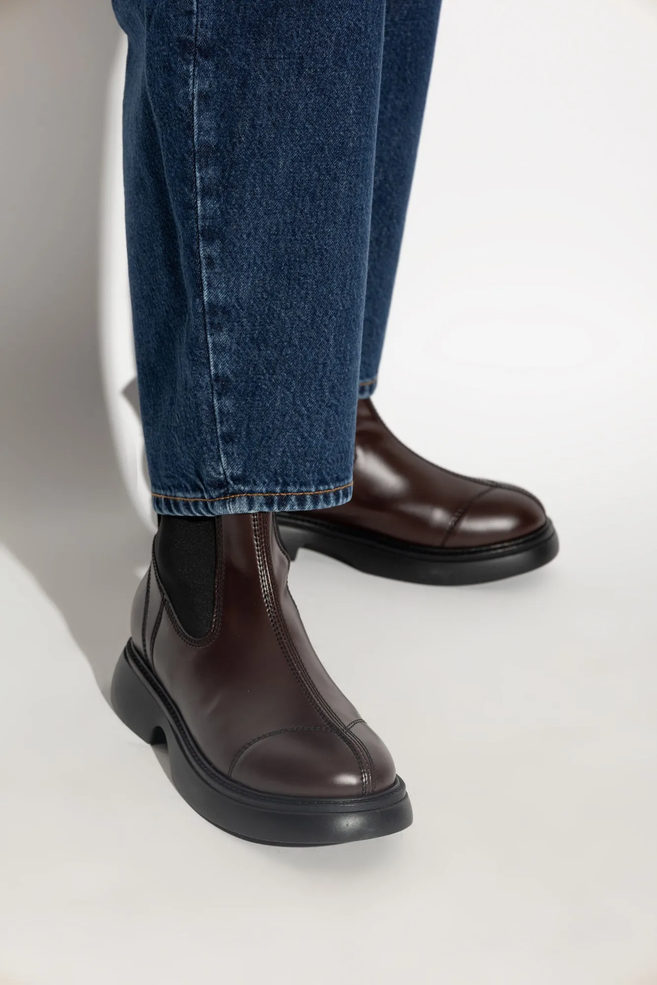 Ganni Chelsea Boots With Logo