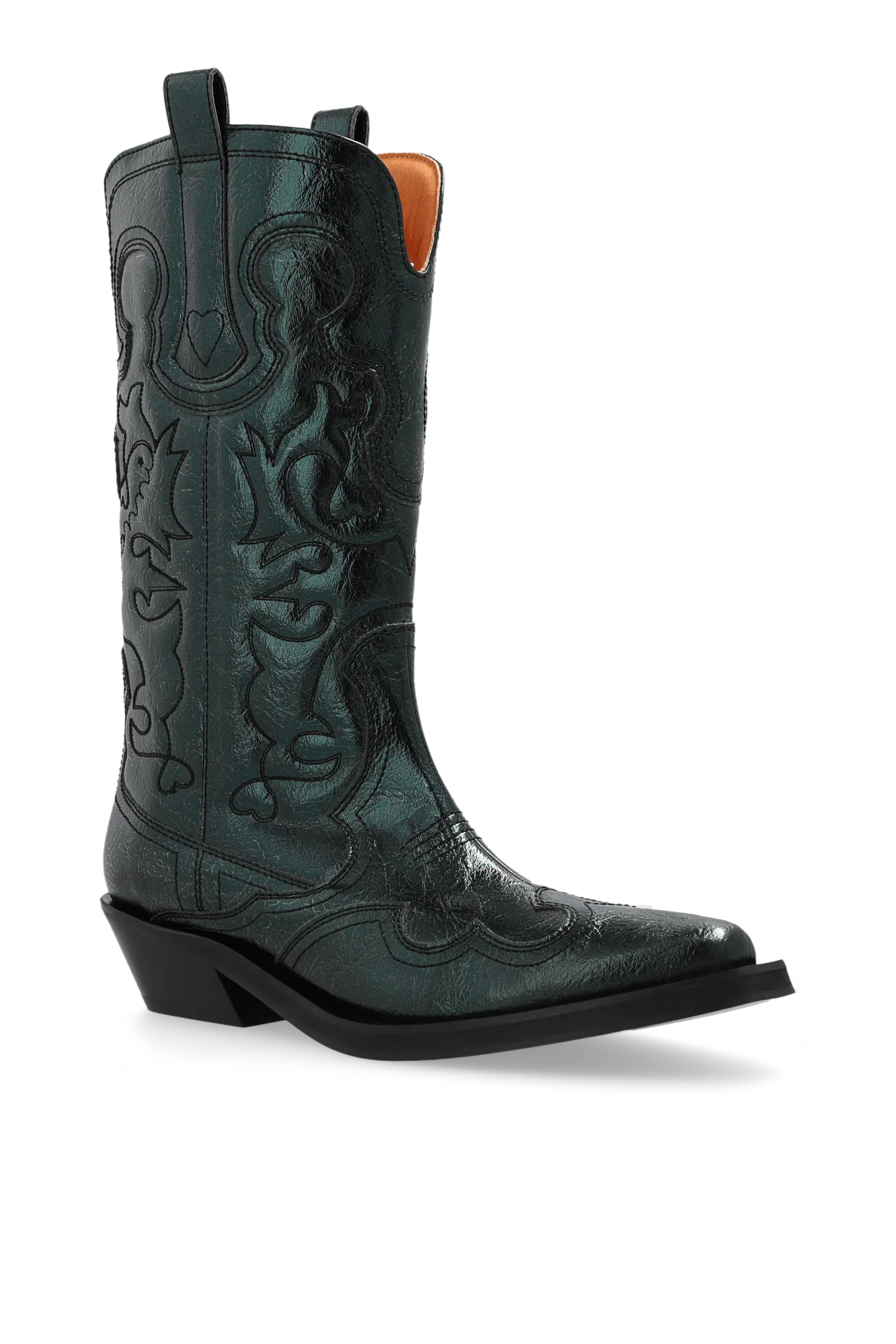 Ganni Cowboy Boots With Pattern