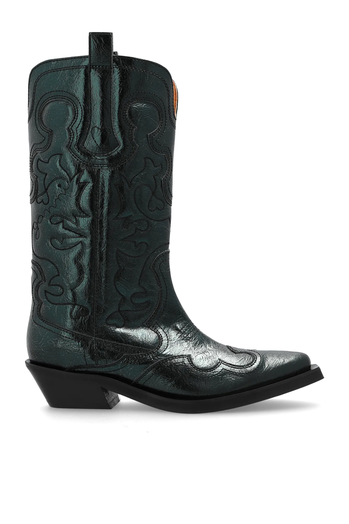 Ganni Cowboy Boots With Pattern