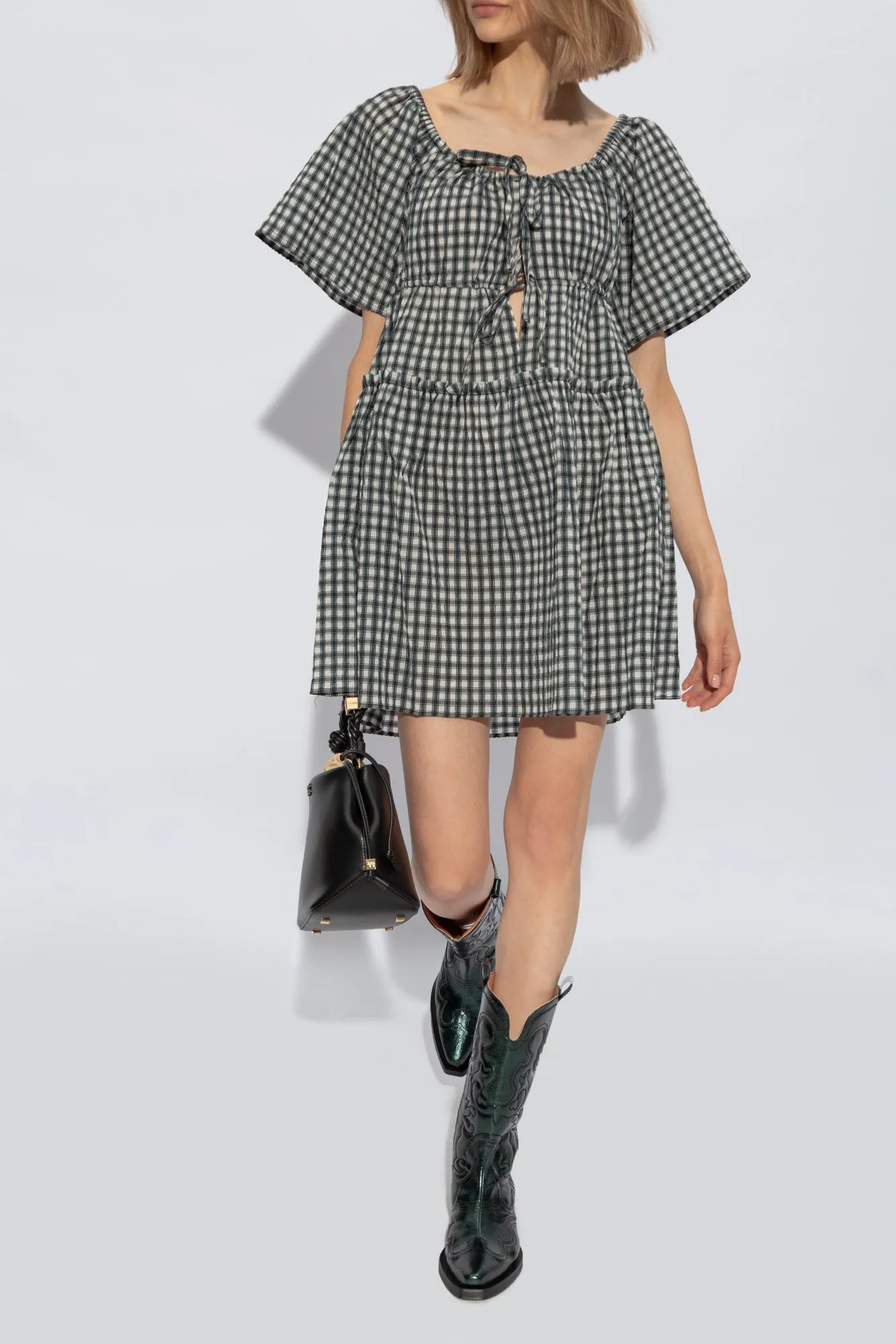 Ganni Cowboy Boots With Pattern