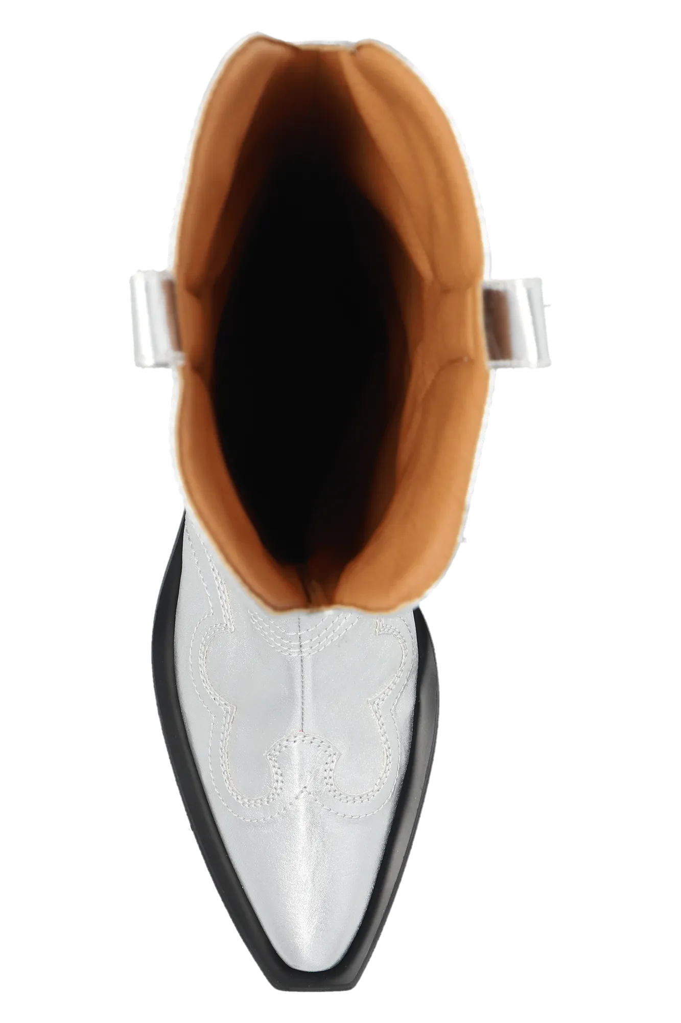 Ganni Cowboy Boots With Stitching Details