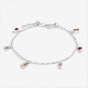 Gem Glow Multi Gem Silver Plated 19cm Adjustable Bracelet 7178