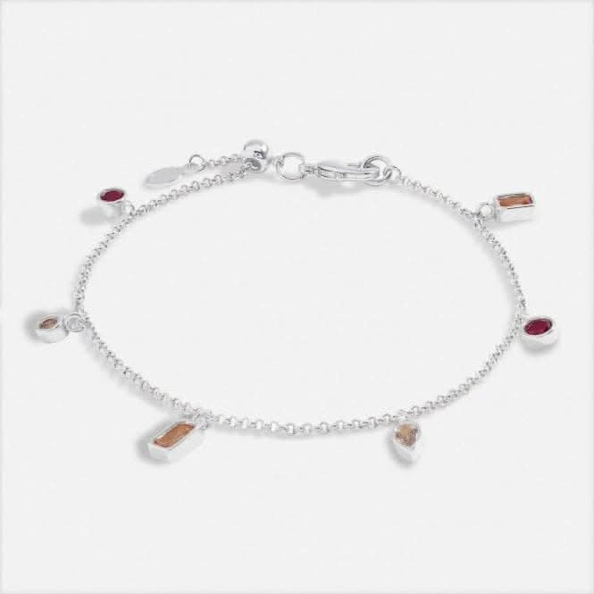Gem Glow Multi Gem Silver Plated 19cm Adjustable Bracelet 7178