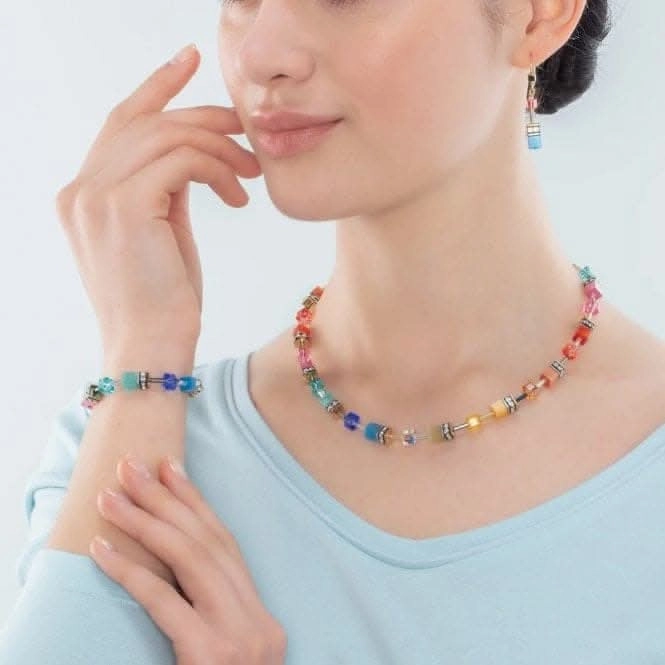 GeoCUBE Iconic Classic Multicolour Gold Necklace 2838/10-1521