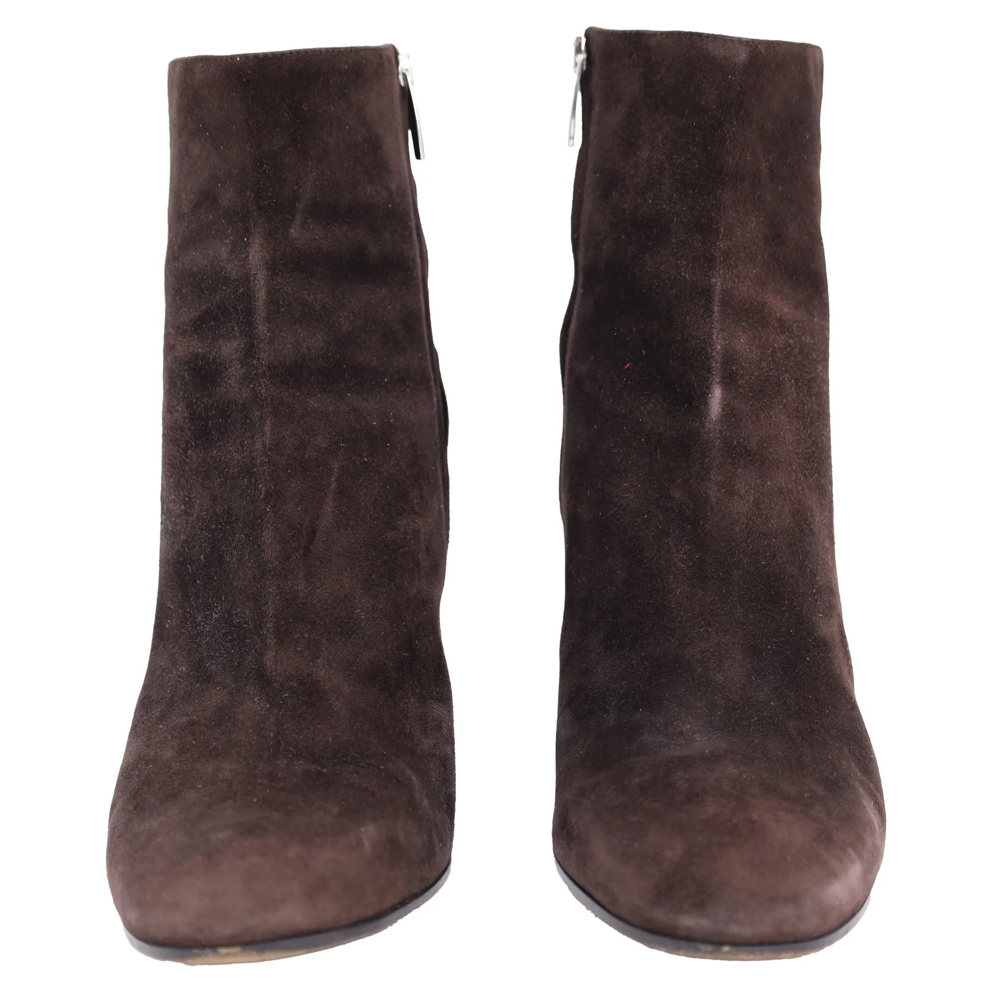 Gianvito Rossi Margaux Heeled Ankle Boots in Brown Suede