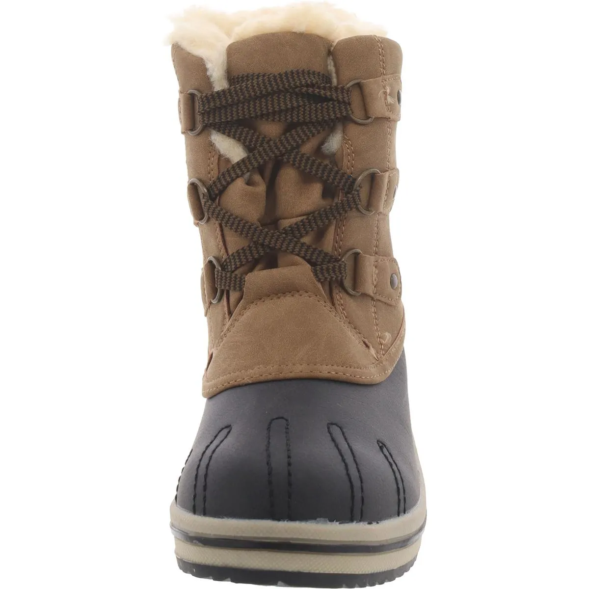 Ginnie Womens Faux Leather Lace-Up Winter & Snow Boots