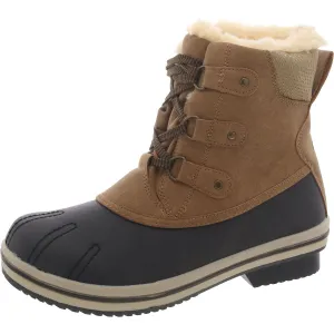 Ginnie Womens Faux Leather Lace-Up Winter & Snow Boots