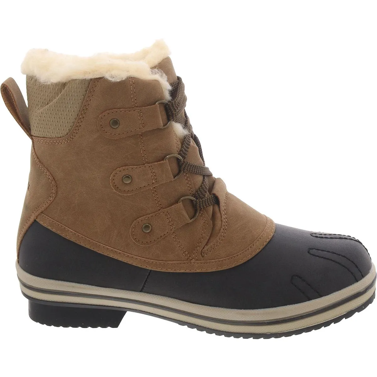Ginnie Womens Faux Leather Lace-Up Winter & Snow Boots