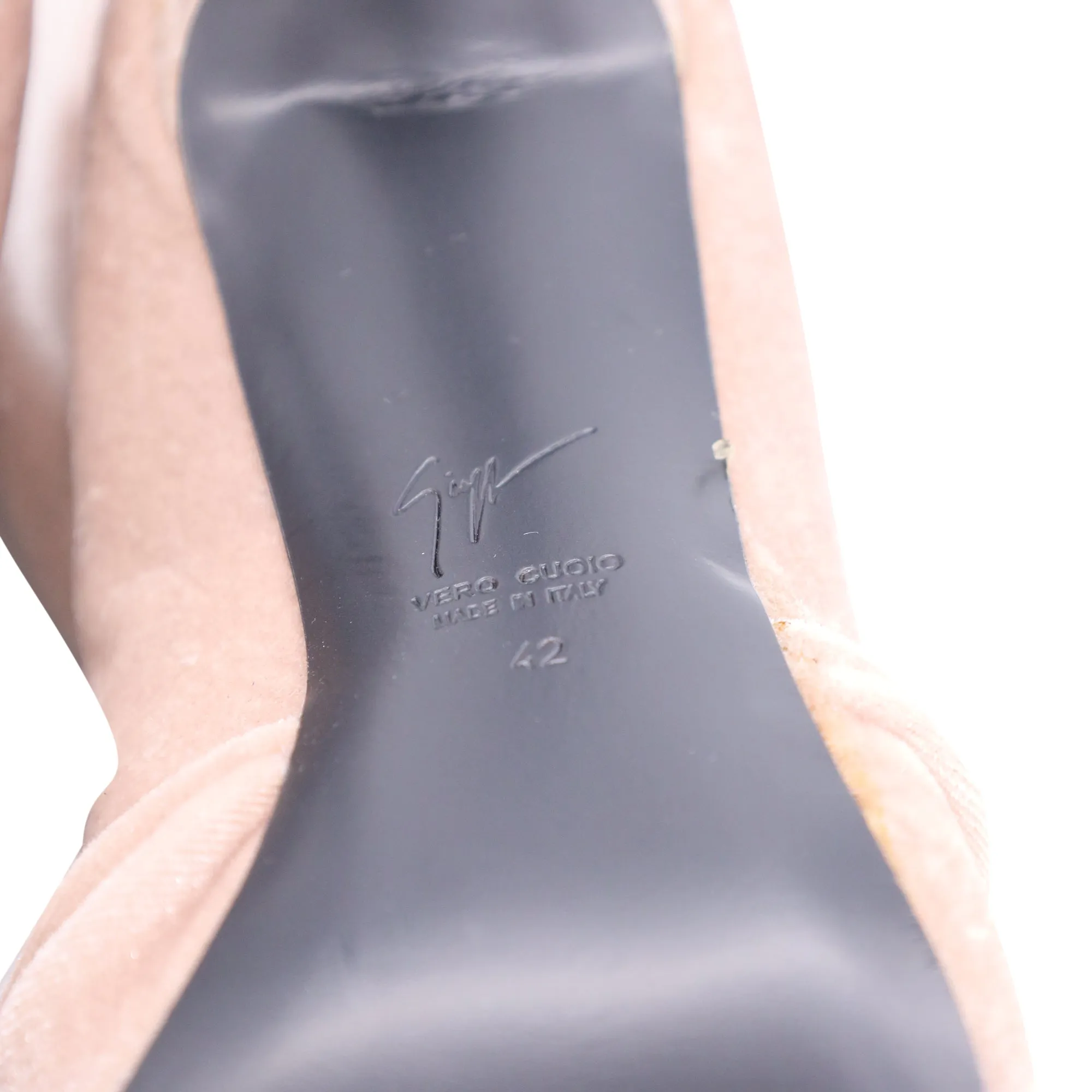 Giuseppe Zanotti Ophelia Ankle Booties in Pink Velvet