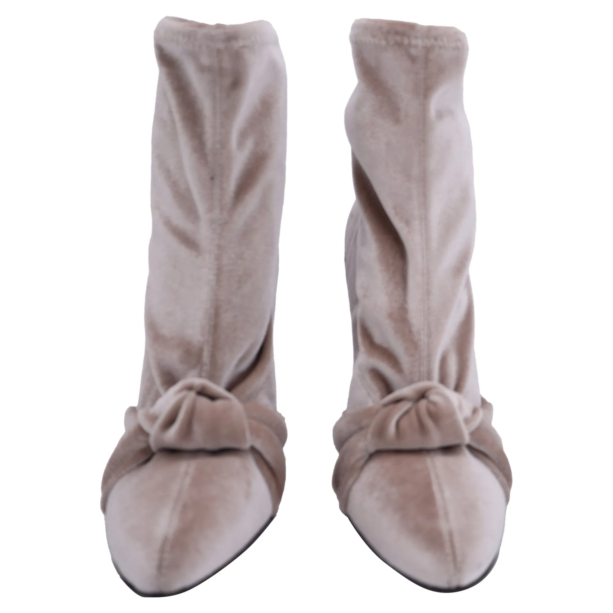 Giuseppe Zanotti Ophelia Ankle Booties in Pink Velvet