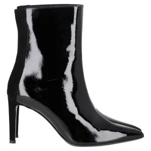 Giuseppe Zanotti Pointed Toe Ankle Boots in Black Patent Leather