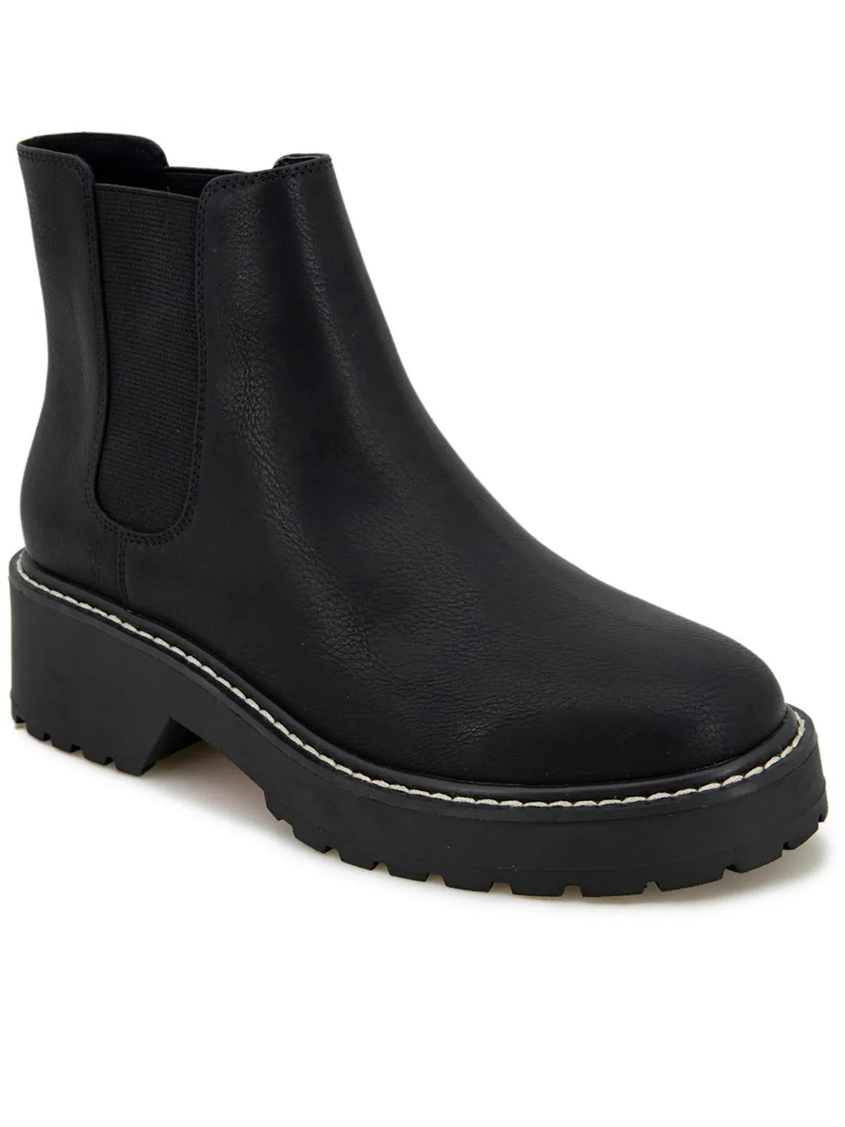 Glo 2 Womens Leather Round Toe Chelsea Boots