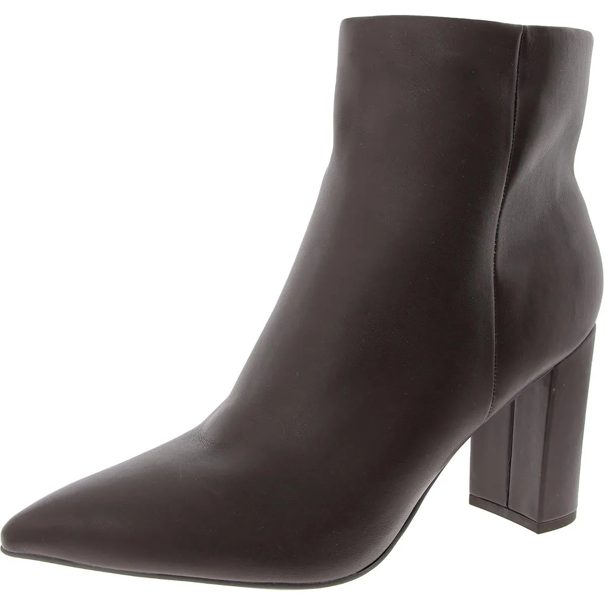 Glorena Womens Leather Pointed Toe Booties