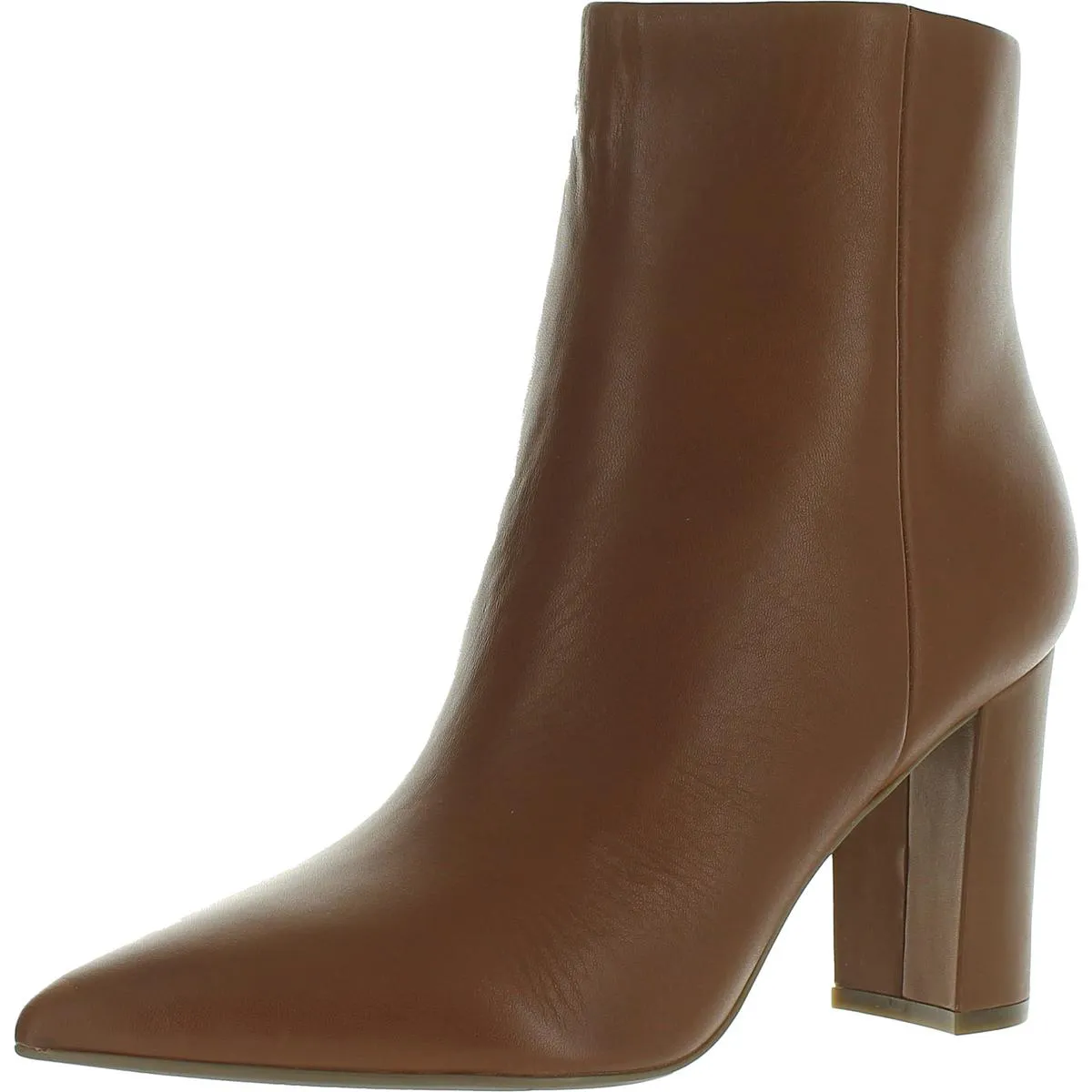 Glorena Womens Leather Pointed Toe Booties