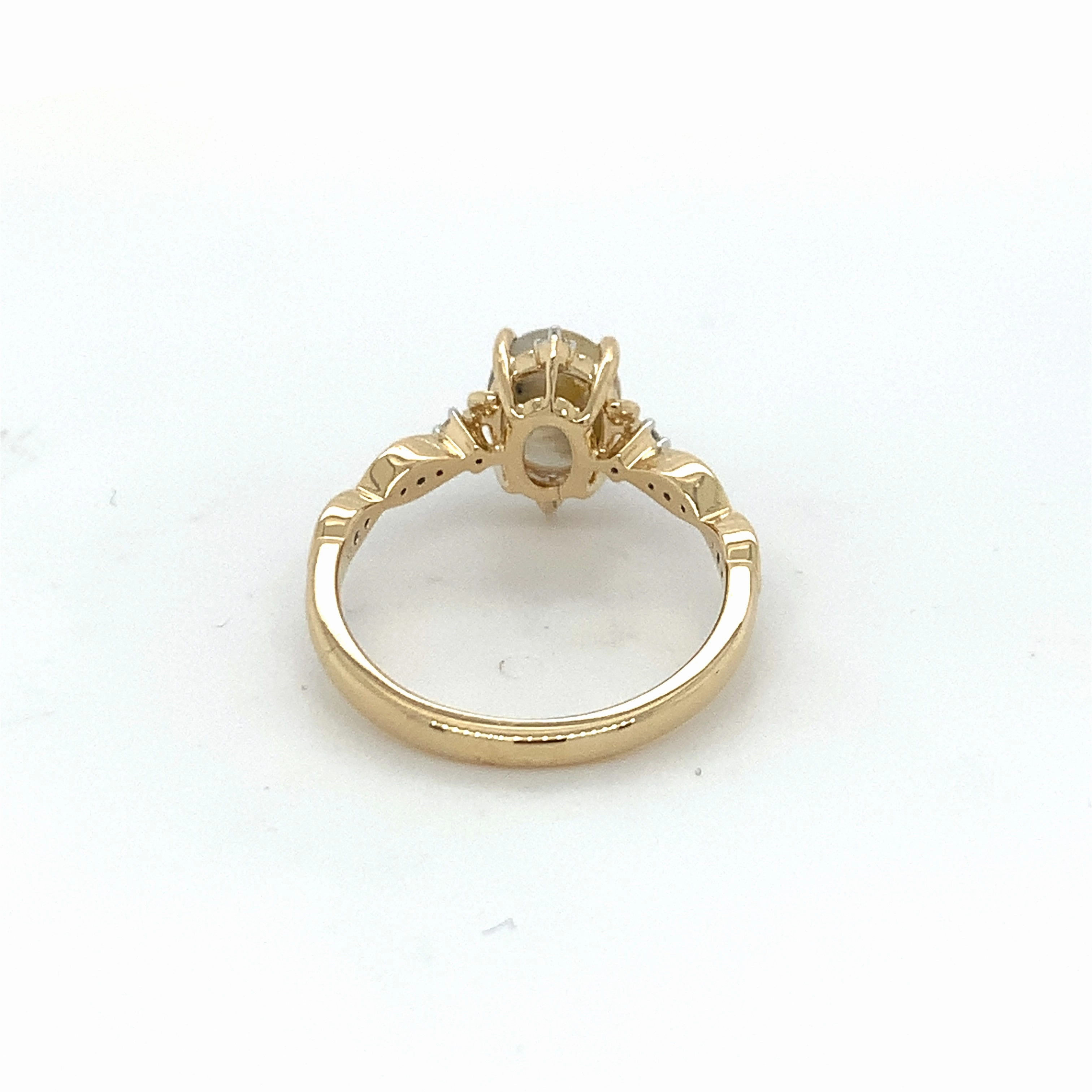 Gold Filled White Quartz Gold Ring