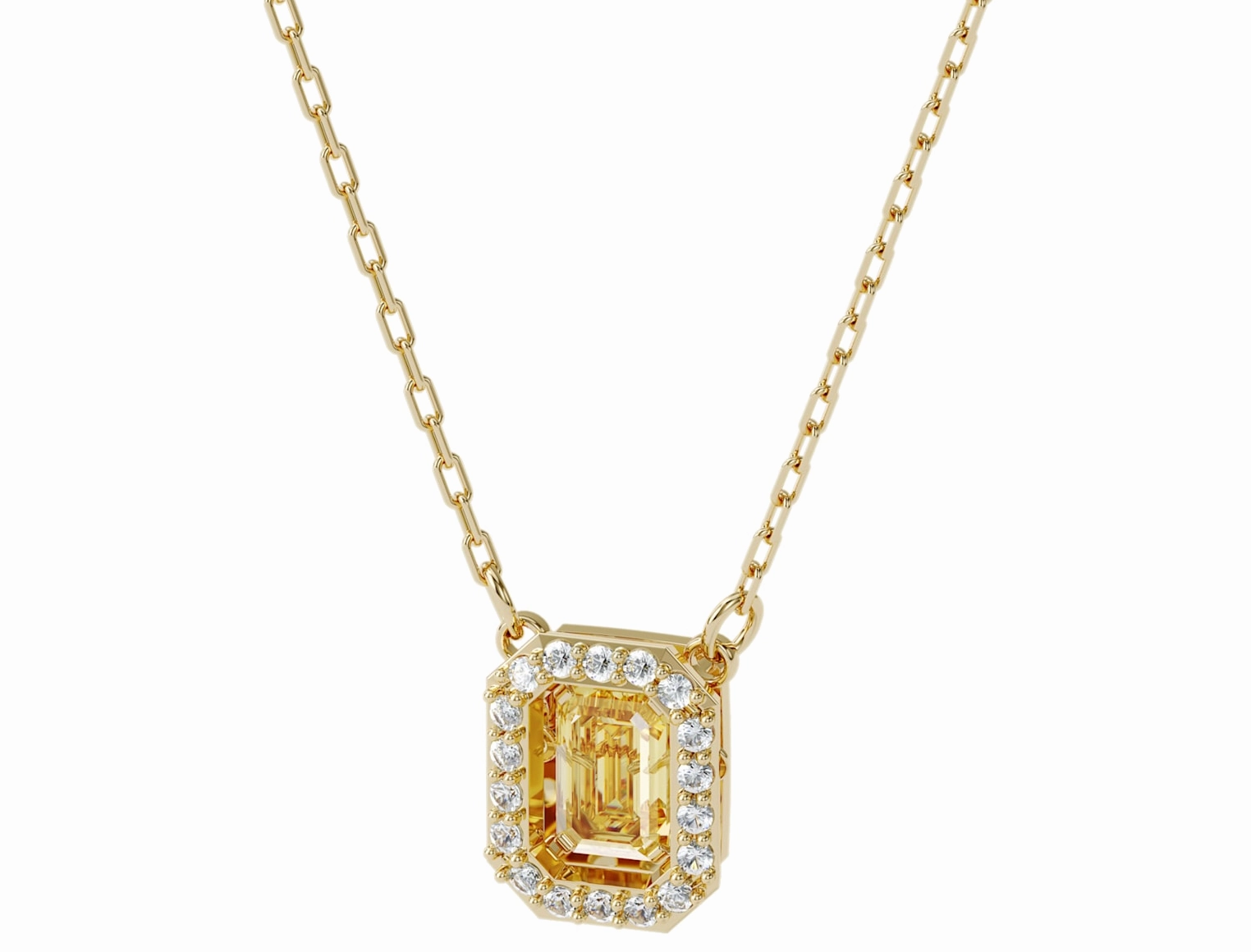 Gold Millenia Yellow Octagon Necklace & Bangle