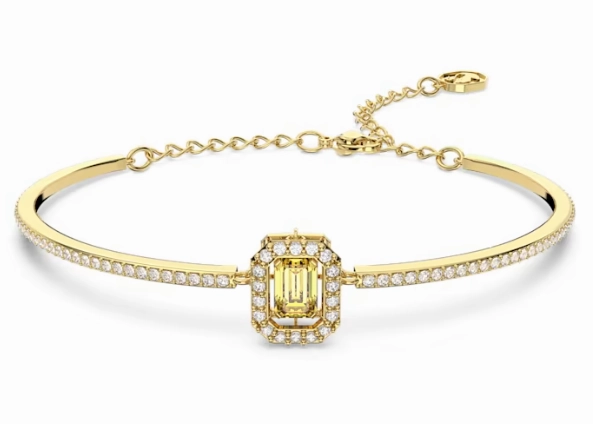 Gold Millenia Yellow Octagon Necklace & Bangle