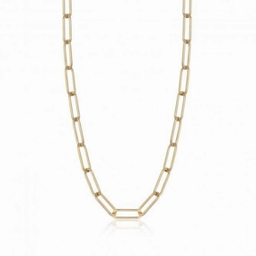 Gold Paperclip Chunky Chain Necklace N046-03G