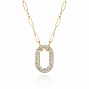 Gold Plated Capri Uno Necklace SJ-N62014-CZ-YG